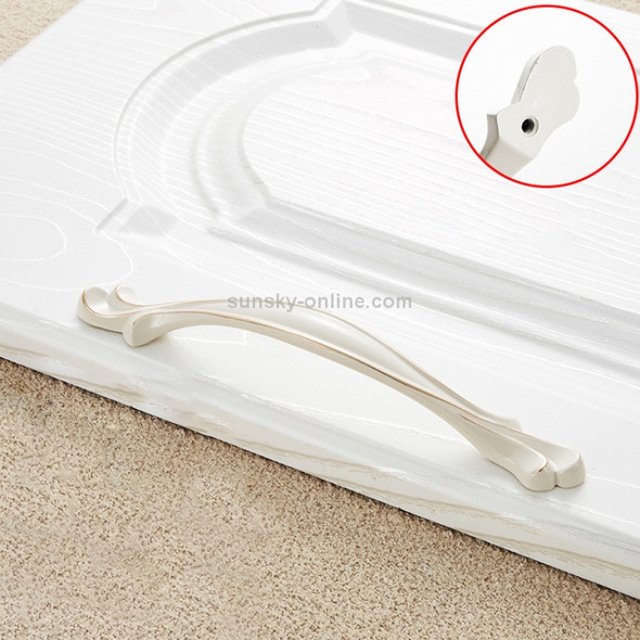 5 PCS 6587_128 Ivory White Zinc Alloy Simple Closet Cabinet Handle Pitch: 128mm