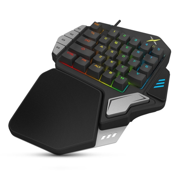 DELUX T9X Single-handed Mechanical Gaming Keypad USB Wired Keyboards with RGB Backlight