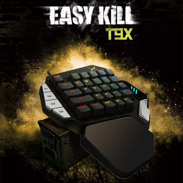 DELUX T9X Single-handed Mechanical Gaming Keypad USB Wired Keyboards with RGB Backlight