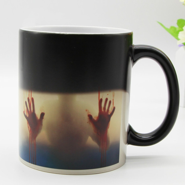 The Walking Dead Mug Color Changing Heat Sensitive Ceramic Coffee Mug 301-400ml(Black)