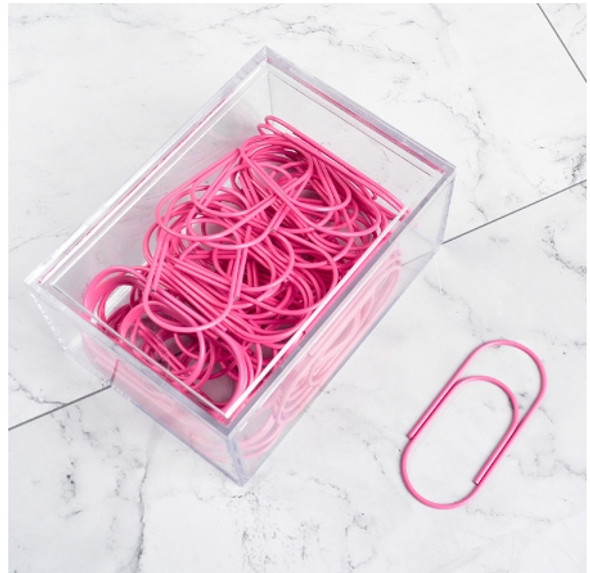 50mm Paper Clip Metal Line Pin Bookmark Shool Stationary Office Clip(Pink)
