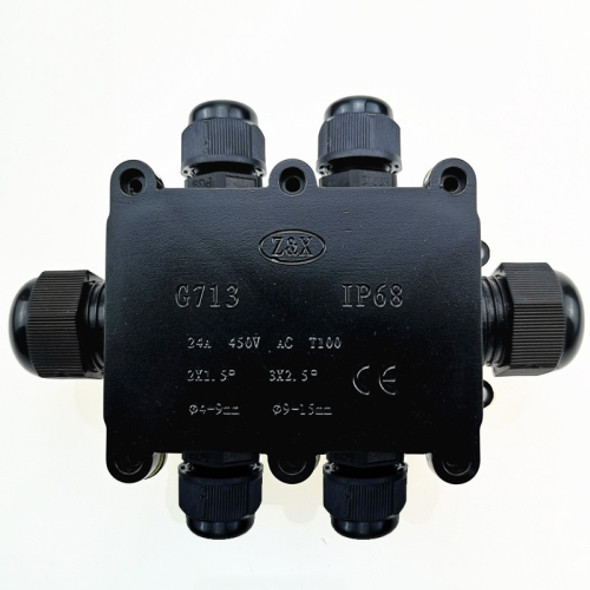 G713 IP68 Waterproof Six-way Junction Box for Protecting Circuit Board