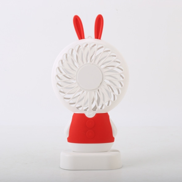 Rabbit Shape Portable Cute USB Charging Desktop Electric Fan, Random Color Delivery