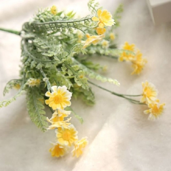 Zhongye Chrysanthemum Small Fresh Artificial Flower Garden Wedding Home Decoration Flower(Yellow)