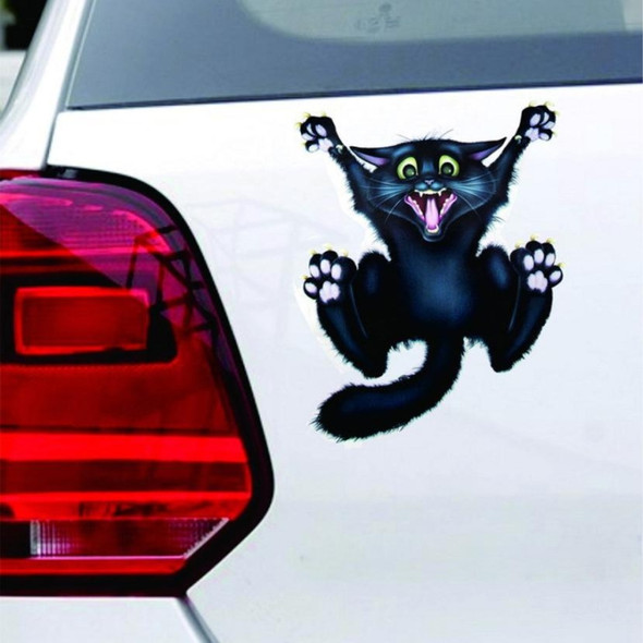 5 PCS Black Cat Pattern Halloween Car Sticker Decor