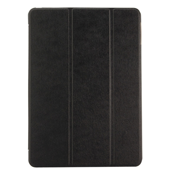 For iPad 9.7 (2018) & iPad 9.7 inch (2017) & iPad Air Silk Texture Horizontal Flip Leather Case with Three-folding Holder(Black)