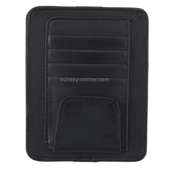 FUDAOCHE Multi-functional Auto Car Sun Visor Sunglass Holder Card CD Storage Holder Pouch Bag(Black)