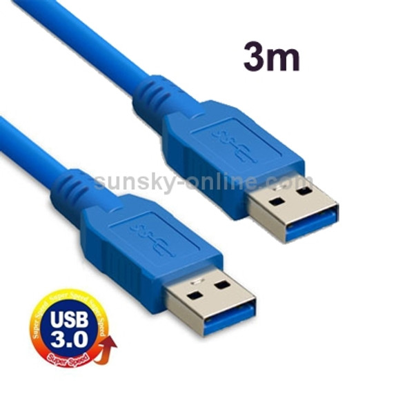USB 3.0 A Male to A Male AM-AM Extension Cable, Length: 3m