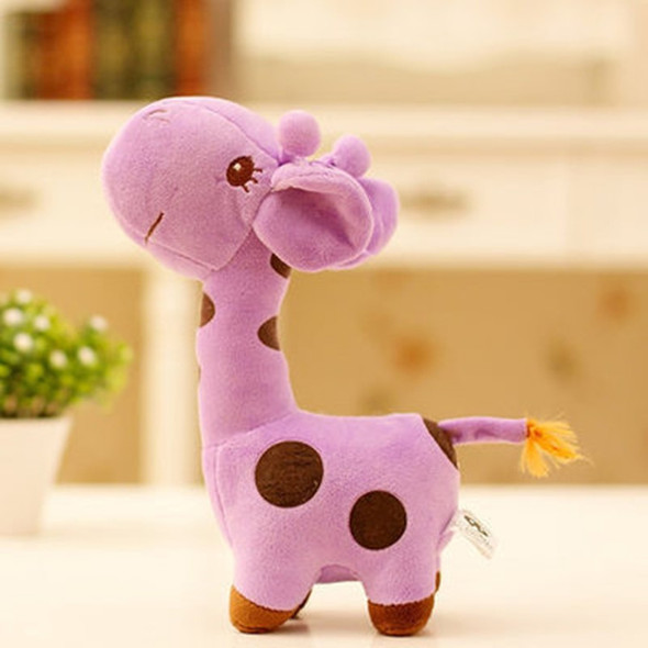 Kawaii Plush Children Giraffe Kids Sofa Children Baby Girls Boys Plush Giraffe Toys, Color:Purple, Size:Height25cm