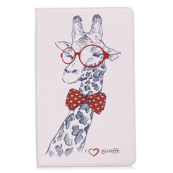 Colored Drawing Deer Pattern Horizontal Flip Leather Case for Galaxy Tab A 10.1 (2019) T510 / T515, with Holder & Card Slots & Wallet