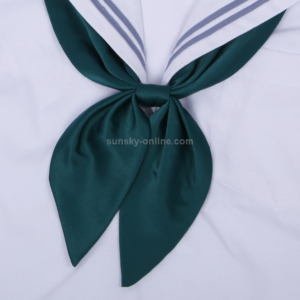 Dark Green Women Polyester Silk Goldfish Knot Professional Bow Tie