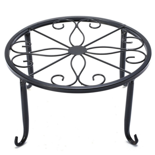 4 PCS Garden Decorative Flower Pot Display Shelf Rack(Black)