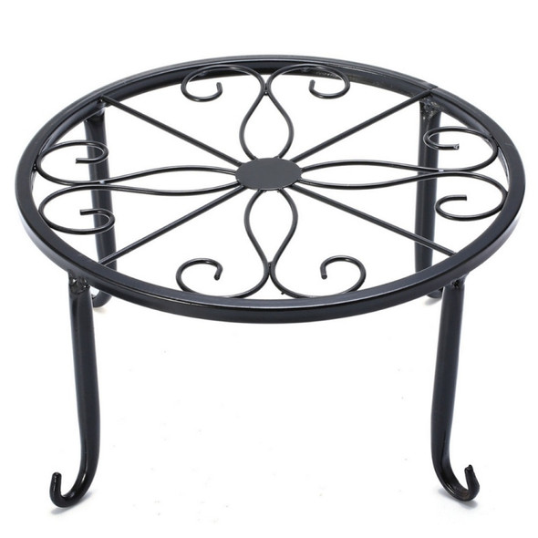 4 PCS Garden Decorative Flower Pot Display Shelf Rack(Black)