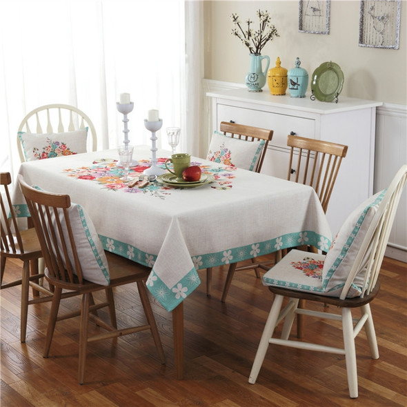 Retro Pattern Linen Table Cloth For Dinner Home Decor Dustproof Table Cover, Size:130x180cm(Love of Butterfly)