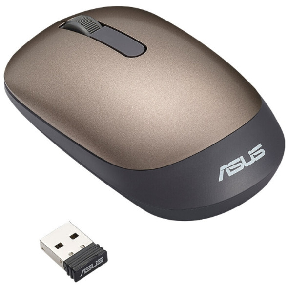 ASUS WT205 2.4GHz Wireless 1200DPI Optical Mouse with Receiver Storage Bin (Gold)