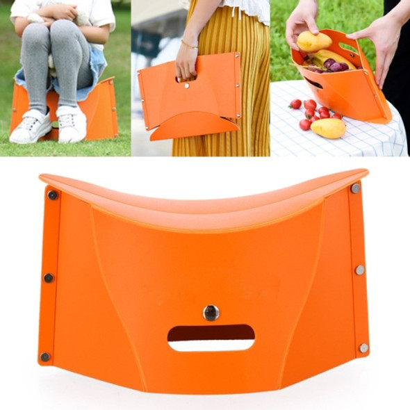 Outdoor Picnic Portable Multi-functional Creative Plastic Folding Stool Chair(Orange)