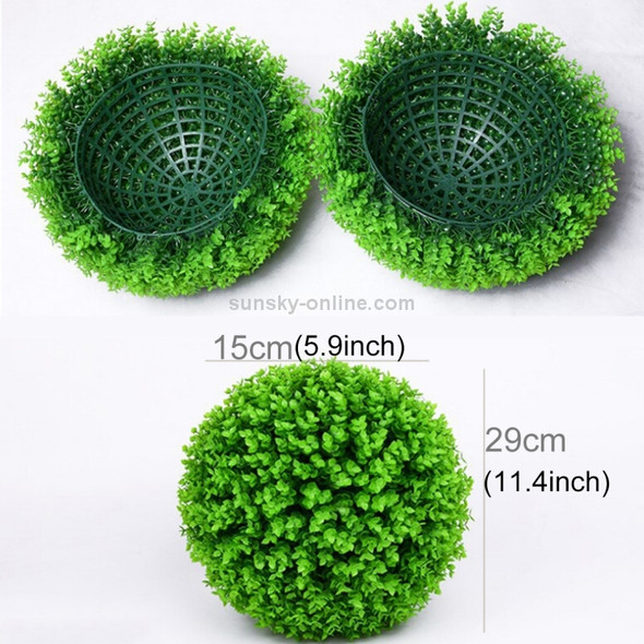 Artificial Green Eucalyptus Plant Ball Topiary Wedding Event Home Outdoor Decoration Hanging Ornament, Diameter: 11.4 inch