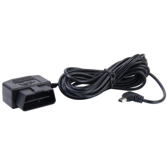 Car Auto 16Pin OBD Charging Cable Micro USB Power Adapter for GPS Tablet E-dog Phone, Cable Length: 2m