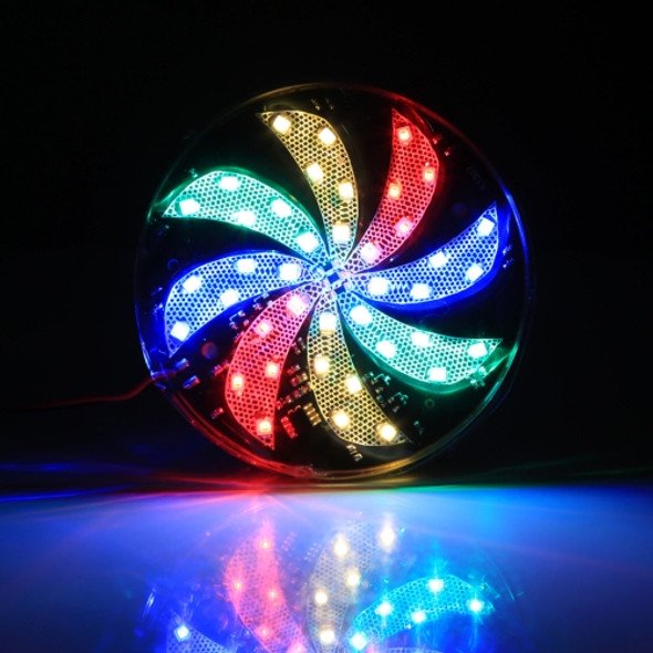 40 LEDs SMD 2835 Motorcycle Modified Windmill Colorful Light Fire Wheel Light Styling Flash Atmosphere Lamp, Diameter: 8cm, DC 12V