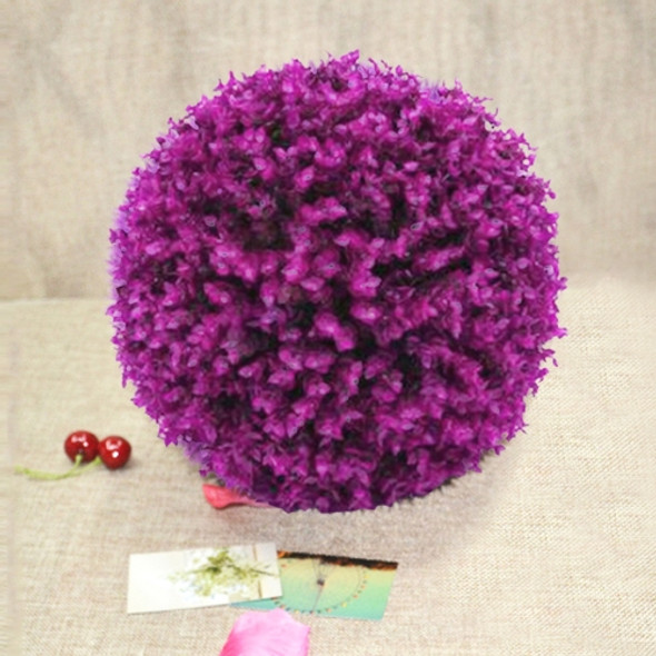 Artificial Purple Eucalyptus Plant Ball Topiary Wedding Event Home Outdoor Decoration Hanging Ornament, Diameter: 11.4 inch