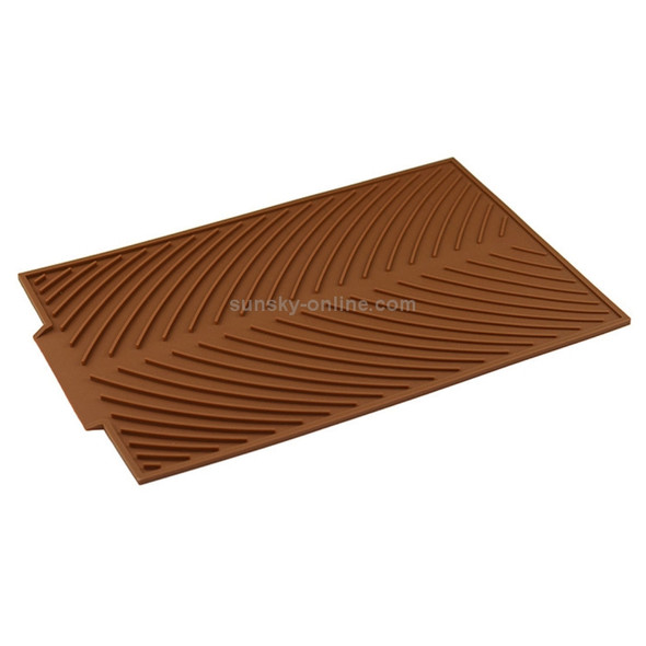 2 PCS Multi-function Silicone Foldable Water Filter Mat Drain Insulation Pad (Coffee)