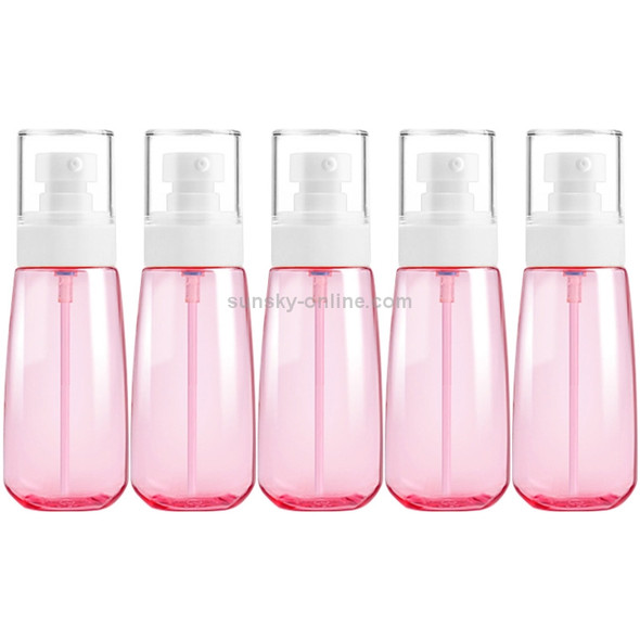 5 PCS Travel Plastic Bottles Leak Proof Portable Travel Accessories Small Bottles Containers, 100ml(Pink)