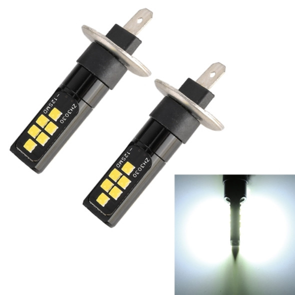 2 PCS H1 DC9-16V / 3.5W / 6000K / 320LM Car Auto Fog Light 12LEDs SMD-ZH3030 Lamps, with Constant Current (White Light)