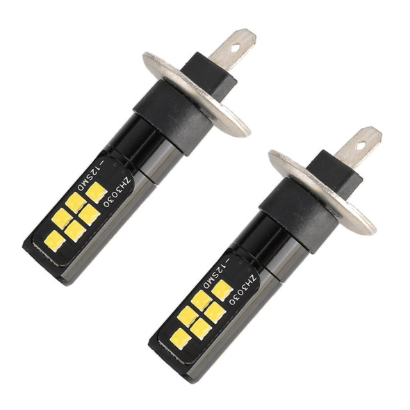 2 PCS H1 DC9-16V / 3.5W / 6000K / 320LM Car Auto Fog Light 12LEDs SMD-ZH3030 Lamps, with Constant Current (White Light)