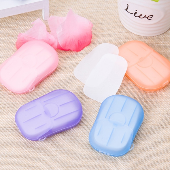 5 PCS Disposable Portable Travel Boxed Confetti Soap Mini Soap Paper, Random Color Delivery