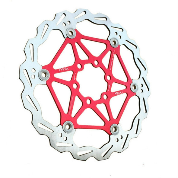 VXM Bicycle Mountain Bike Floating Brake Disc Brake 180mm(Red)