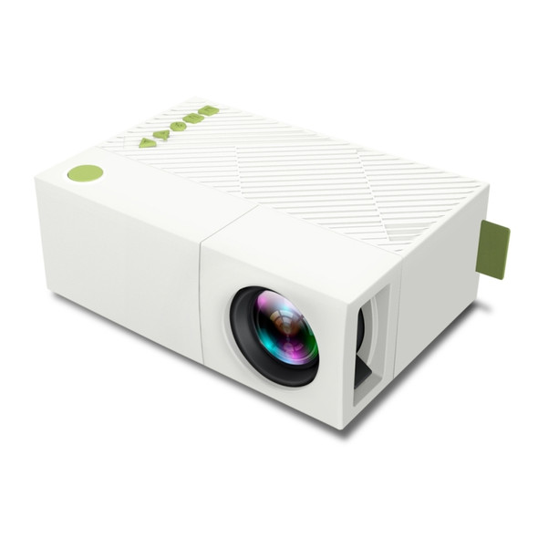 YG310 400LM Portable Mini Home Theater LED Projector with Remote Controller, Support HDMI, AV, SD, USB Interfaces (White)