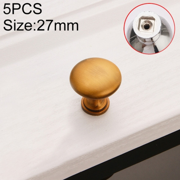 5 PCS 6585 American Style Single Hole Cabinet Door Drawer Handle(Coffee)