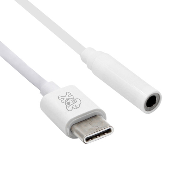 ENKAY Hat-Prince USB-C / Type-C to 3.5mm ABS Audio Adapter, Length: about 10cm(White)