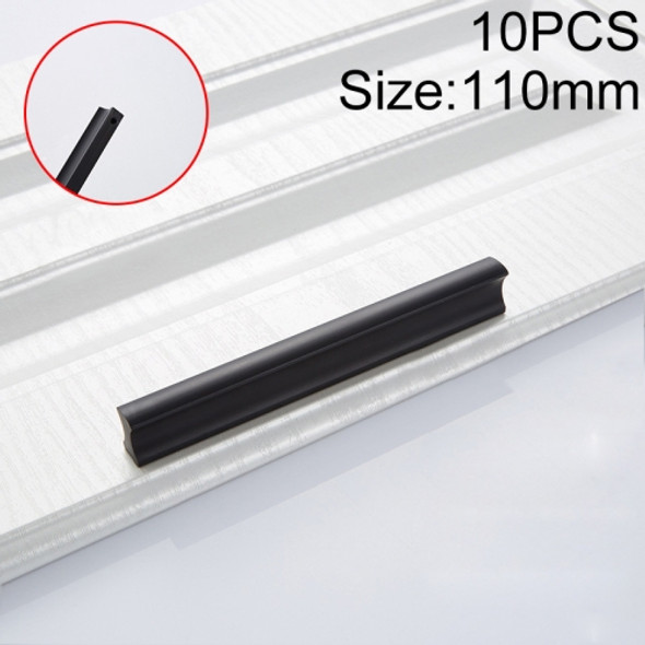 10 PCS 2070-96 Aluminum Alloy Cabinet Door Drawer Handle (Black)