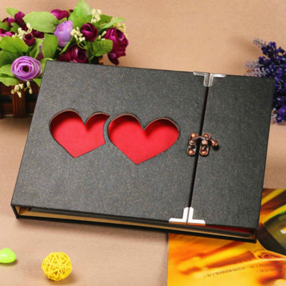 10 inch Hollow Ring Album Couple Models Creative Photo Album(Double Heart (Inner Ring))