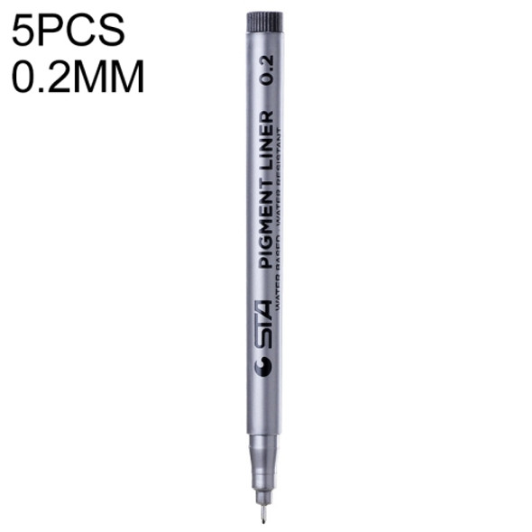 5 PCS Micron Ink Marker Pen Black Fineliner Sketching Pens 0.2mm