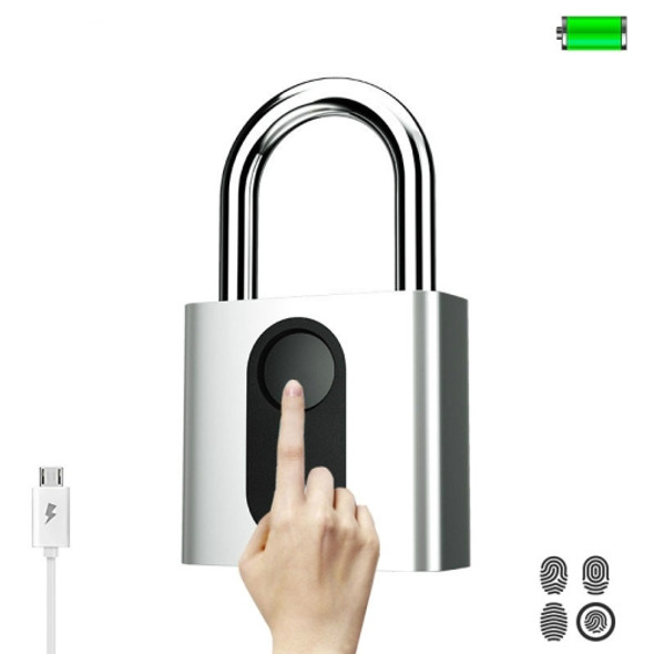 USB Rechargeable Door Lock Fingerprint Padlock Quick Unlock Security Keyless Smart Metal Lock