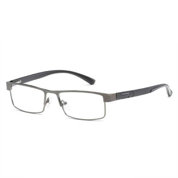 Simple Matel Frame Reading Glasses Hyperopia Eyeglasses +2.50D(Gun-color)