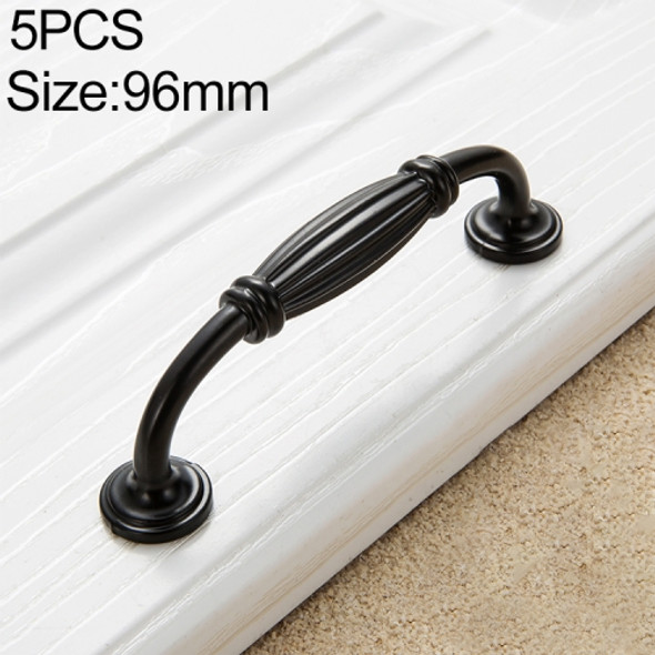 5 PCS 6064_96 Thickened Drawer Cabinet Handle (Black)