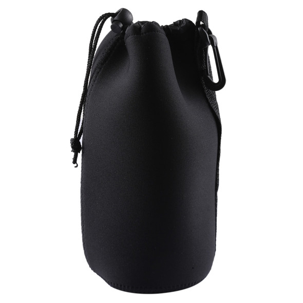 Neoprene SLR Camera Lens Carrying Bag Pouch Bag with Carabiner, Size: 10x22cm(Black)