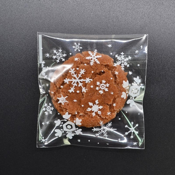 5 Packs Snowflake Christmas Candy Cookie Snack Bag Self-adhesive Gift Bag, Size:5.5x5.5cm