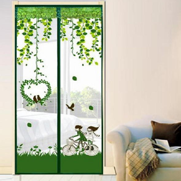 Summer Anti-Mosquit Curtain Encryption Magnetic Screen, Size:100x210cm(Green)