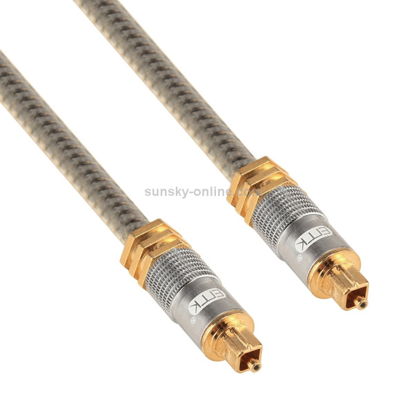 EMK YL-A 8m OD8.0mm Gold Plated Metal Head Toslink Male to Male Digital Optical Audio Cable