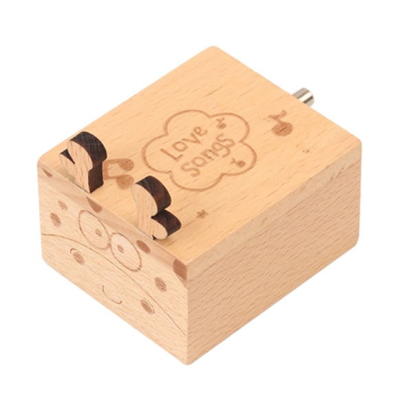 Wooden Creative Hand Shake Music Box Music Children Birthday Gift Student Gift(Deer )