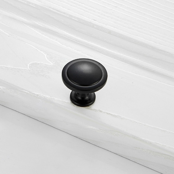 10 PCS 4003 Black Single Hole Solid Zinc Alloy Round Handle for Cabinet Wardrobe Drawer Door