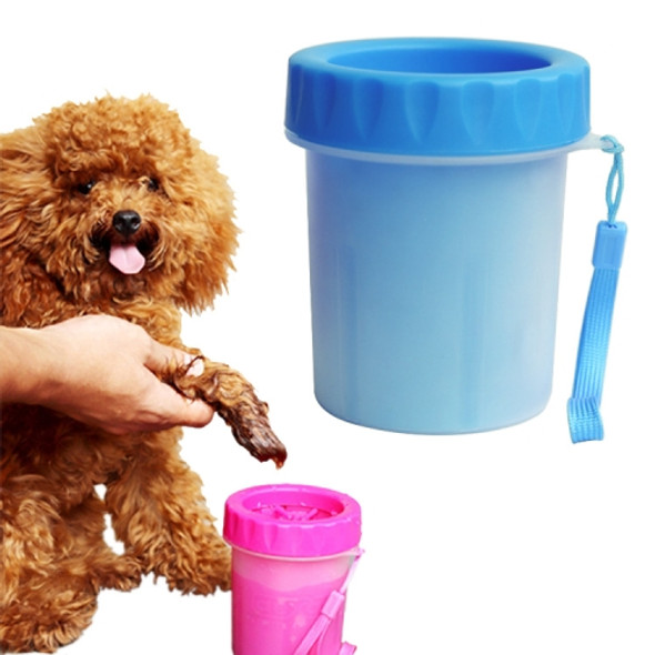 Pet Antiseptic Products Silicone Wash Feet Cleaning Cup Size: S(Blue)