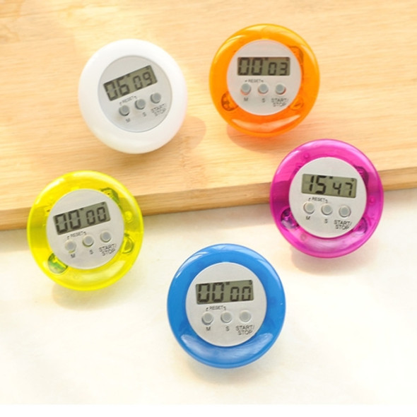Round Magnetic Digital Countdown Timer Alarm Stand Kitchen Timer Cooking Alarm Clock, Random Color Delivery