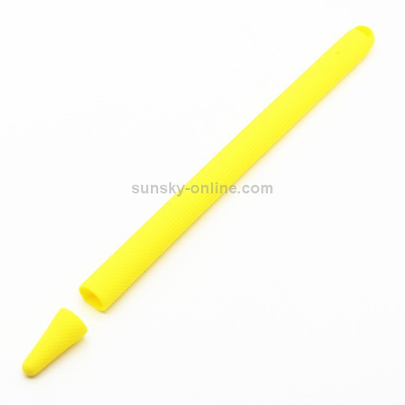 Stylus Pen Silica Gel Shockproof Protective Case for Apple Pencil 2 (Yellow)