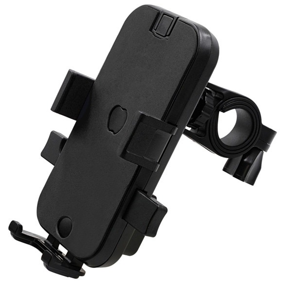 CS-344B1 Motorcycle Automatic Lock Mobile Phone Holder, Handlebar Version (Black)