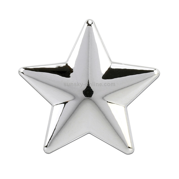 Star Pattern Car Metal Body Decorative Sticker (Silver)